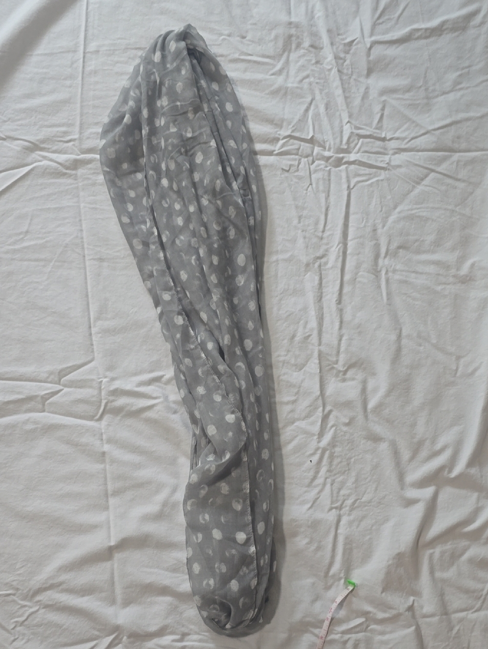 Gray Polka Dot Infinity Lightweight Scarf
